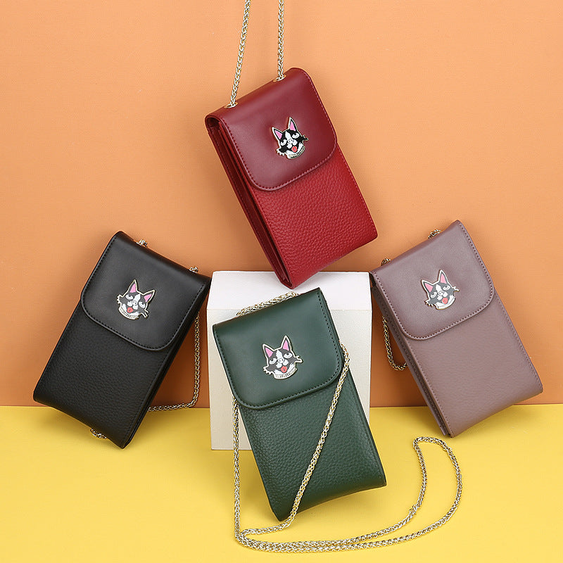 Foreign Trade Japanese-Style New Leather Bag for Women, Ultra-Thin Envelope Clutch, Large Capacity, Simple and Fashionable Crossbody Shoulder Bag