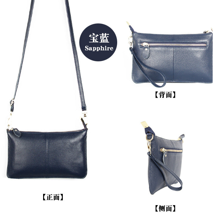 Foreign Trade Japanese-Style New Leather Bag for Women, Ultra-Thin Envelope Clutch, Large Capacity, Simple and Fashionable Crossbody Shoulder Bag