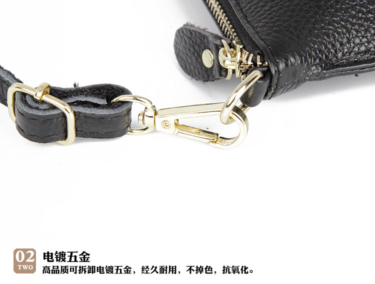 Foreign Trade Japanese-Style New Leather Bag for Women, Ultra-Thin Envelope Clutch, Large Capacity, Simple and Fashionable Crossbody Shoulder Bag