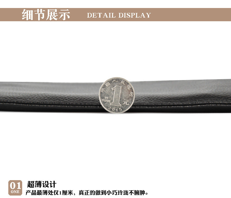 Foreign Trade Japanese-Style New Leather Bag for Women, Ultra-Thin Envelope Clutch, Large Capacity, Simple and Fashionable Crossbody Shoulder Bag