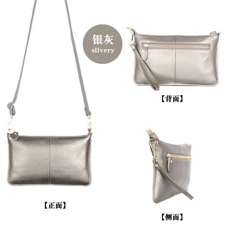 Foreign Trade Japanese-Style New Leather Bag for Women, Ultra-Thin Envelope Clutch, Large Capacity, Simple and Fashionable Crossbody Shoulder Bag