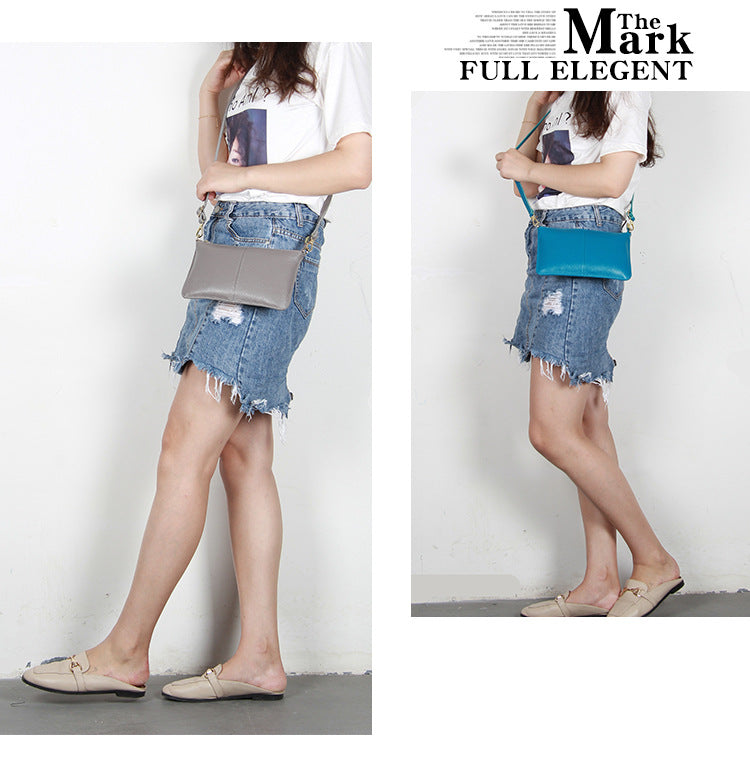 Foreign Trade Japanese-Style New Leather Bag for Women, Ultra-Thin Envelope Clutch, Large Capacity, Simple and Fashionable Crossbody Shoulder Bag