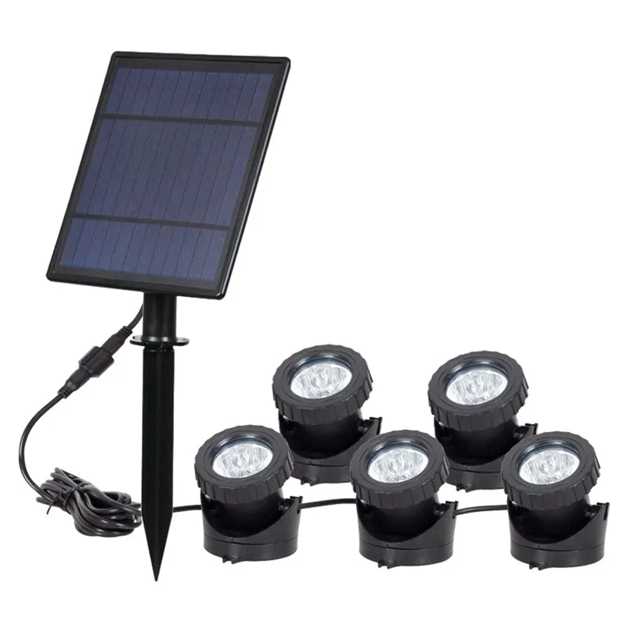 Thrisdar IP68 RGB Changeable Solar Underwater Lights Lamp Underwater Spot Light Swimming Pool Fountains Pond Aquarium Light
