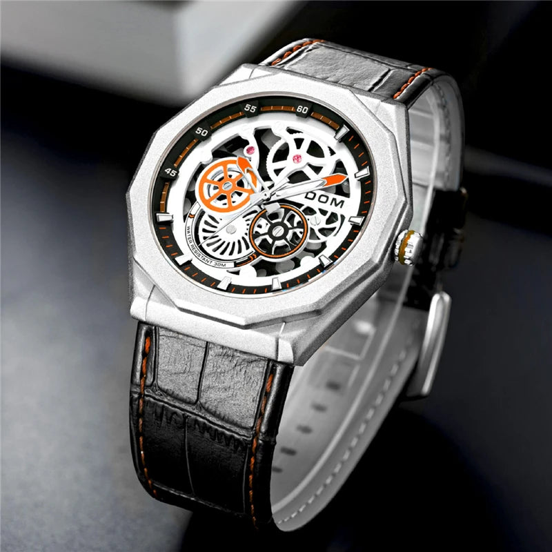 DOM  M-1502 Wristwatch Fashion Personality Sports Belt Quartz Men's Watch