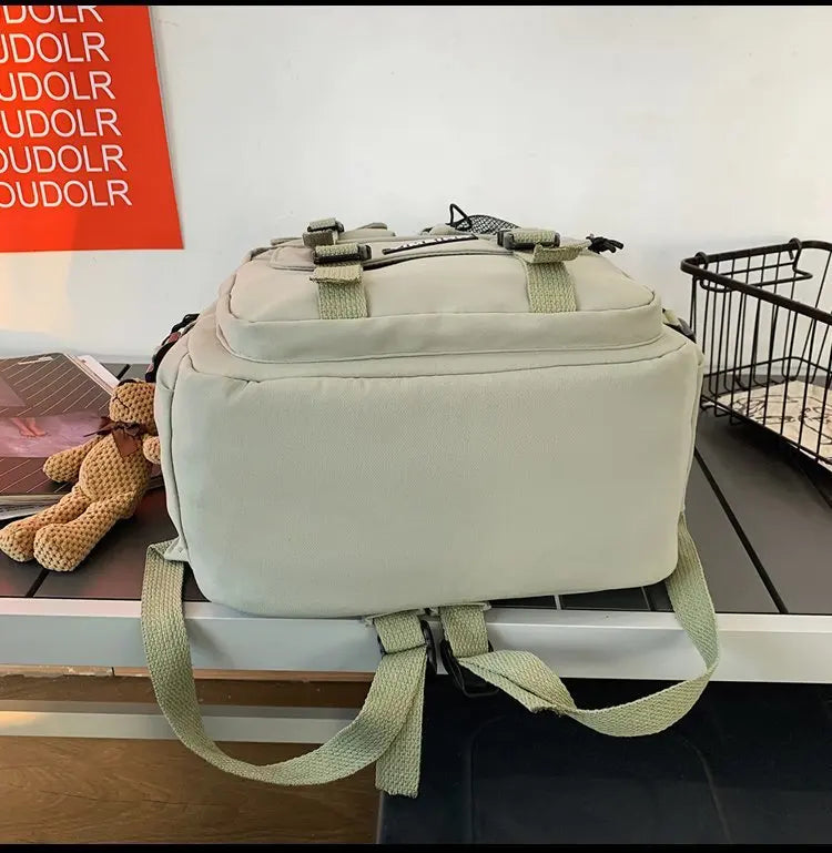 Multiple Pocket Backpack Men Canvas Insert Buckle Designer Bag Teenager Laptop Backpacks Student College School Bags For Women