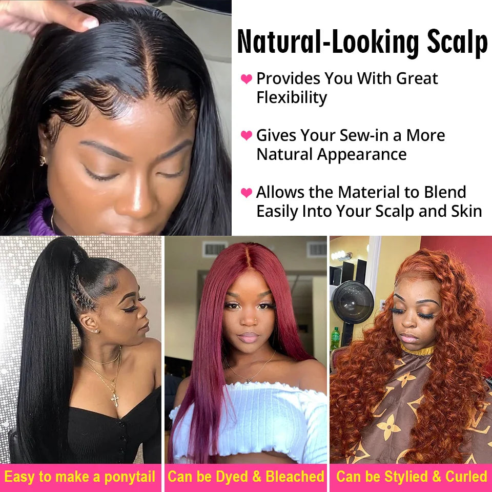Straight Human Hair 3 Bundles With 5x5 Lace Closure Free Part Peruvian Hair Weave Bundles Remy Hair Extension AliPearl Hair