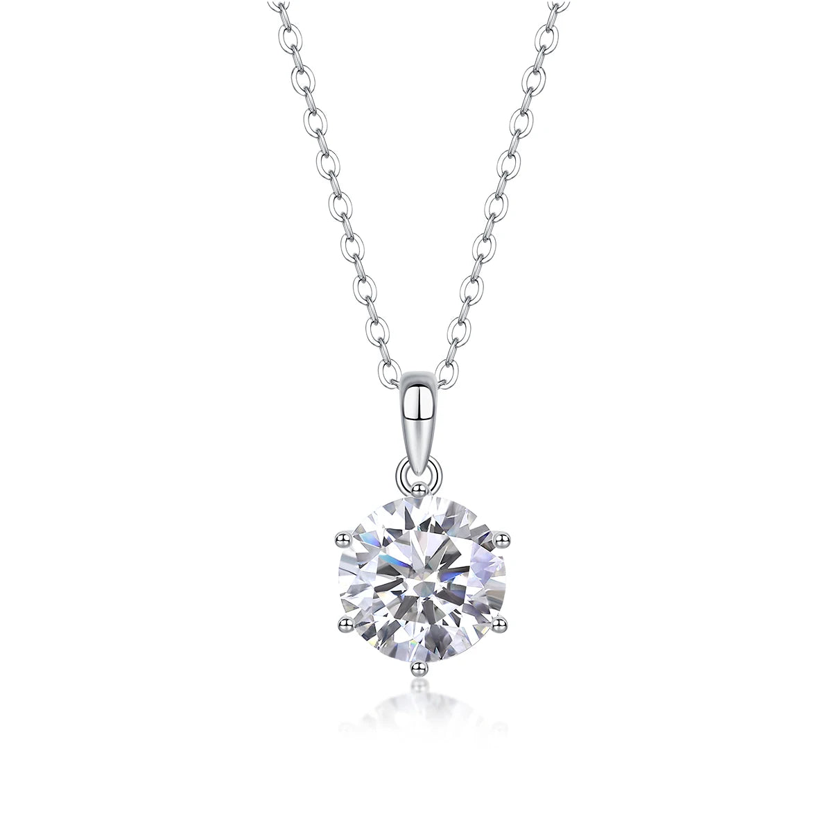 High Quality Dainty D Color Moissanite Necklace Fine Jewelry 925 Sterling Silver Solitaire VVS Moissanite Pendant Necklaces