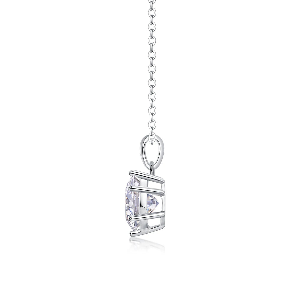 High Quality Dainty D Color Moissanite Necklace Fine Jewelry 925 Sterling Silver Solitaire VVS Moissanite Pendant Necklaces