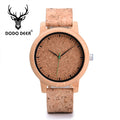For Luxury Analog Miyota Movement Bamboo Case 40mm Men's Quartz Wristwatch with Leather Strap