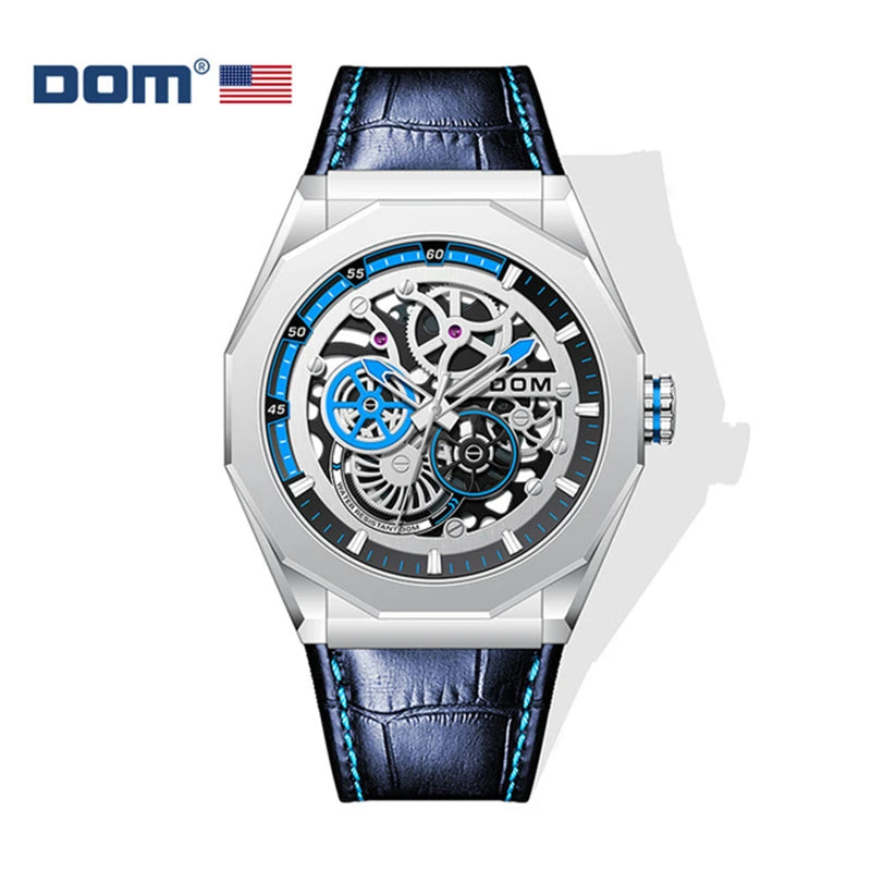 DOM  M-1502 Wristwatch Fashion Personality Sports Belt Quartz Men's Watch