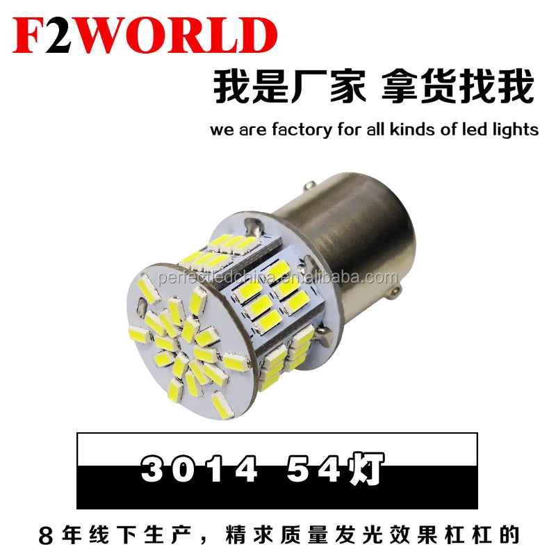Perfect 12V LED Parking & Tail Light Bulbs 3014 54SMD 1156 1157 New Turn Brake LED Lighting Condition New