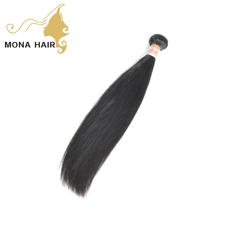 Guangzhou Mona Hair Factory Peruvian Raw Straight Virgin Hair 100g Bundles Steam Made Textures Raw Peruvian Hair