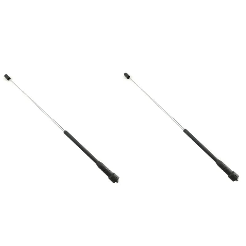 1/2PCS SMA-F Rod Telescopic Extendable Gain Dual Band Antenna for Baofeng UV-5R UV-82 BF-888S Walkie Talkie TYT DMR Ham CB Radio
