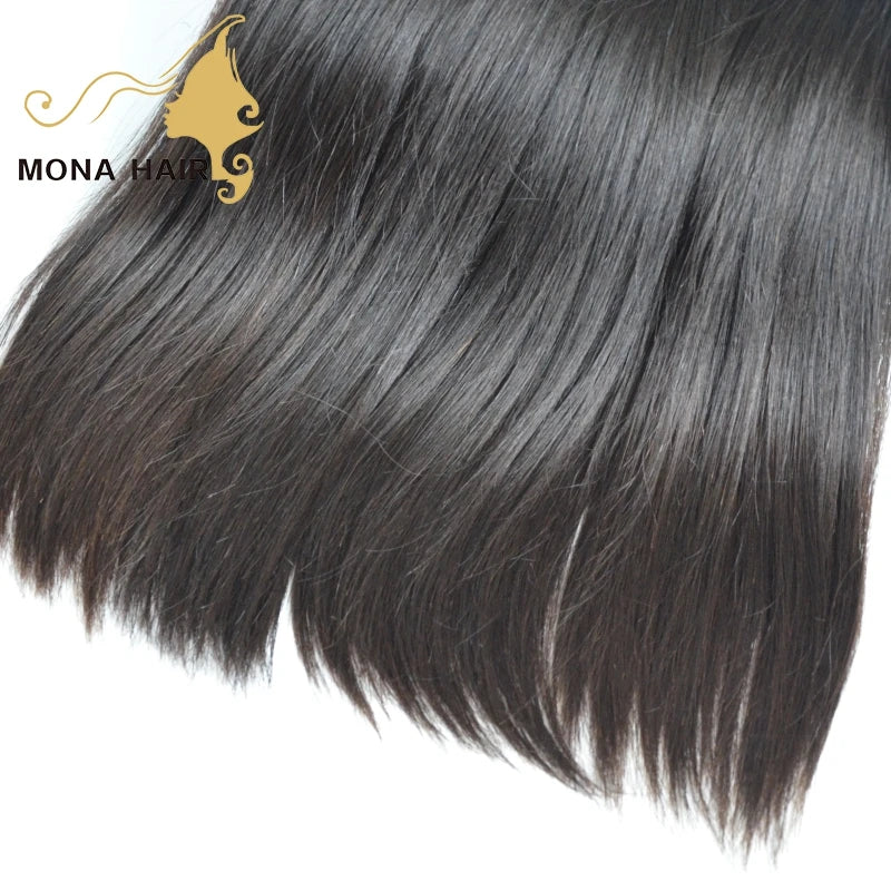 Guangzhou Mona Hair Factory Peruvian Raw Straight Virgin Hair 100g Bundles Steam Made Textures Raw Peruvian Hair
