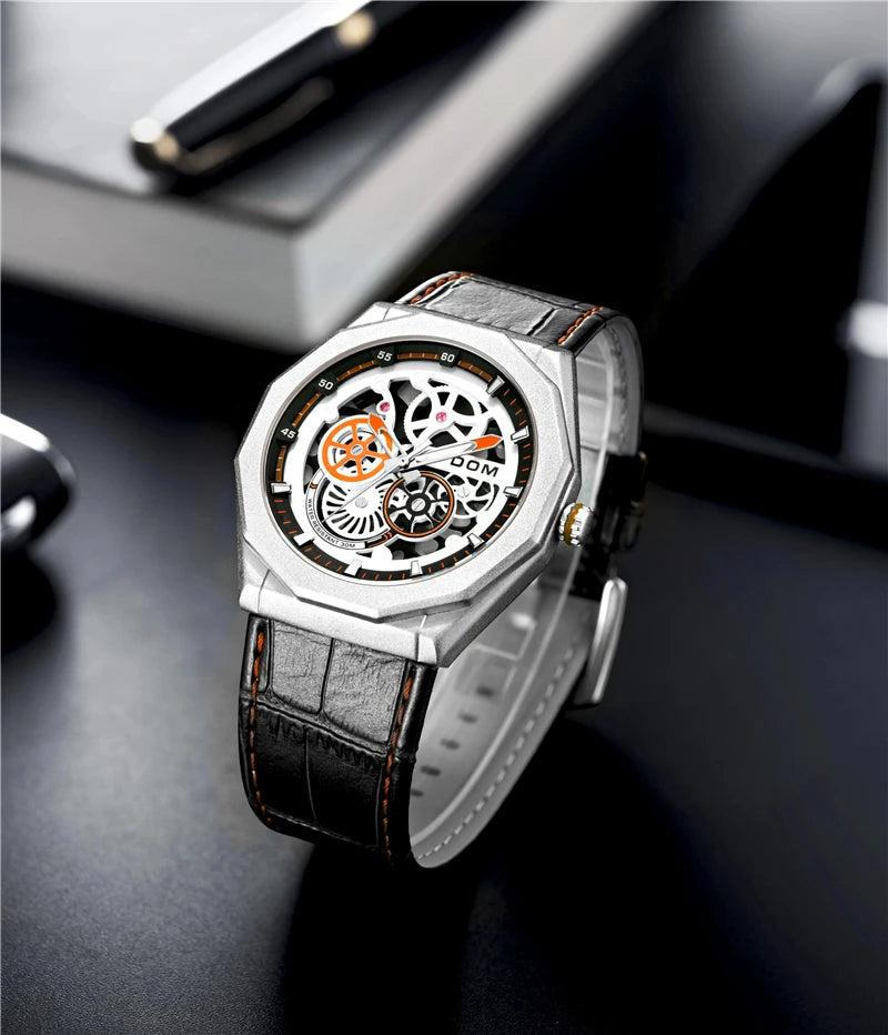 DOM  M-1502 Wristwatch Fashion Personality Sports Belt Quartz Men's Watch