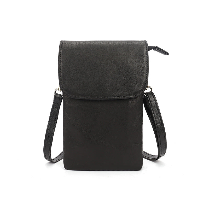 Foreign Trade Japanese-Style New Leather Bag for Women, Ultra-Thin Envelope Clutch, Large Capacity, Simple and Fashionable Crossbody Shoulder Bag