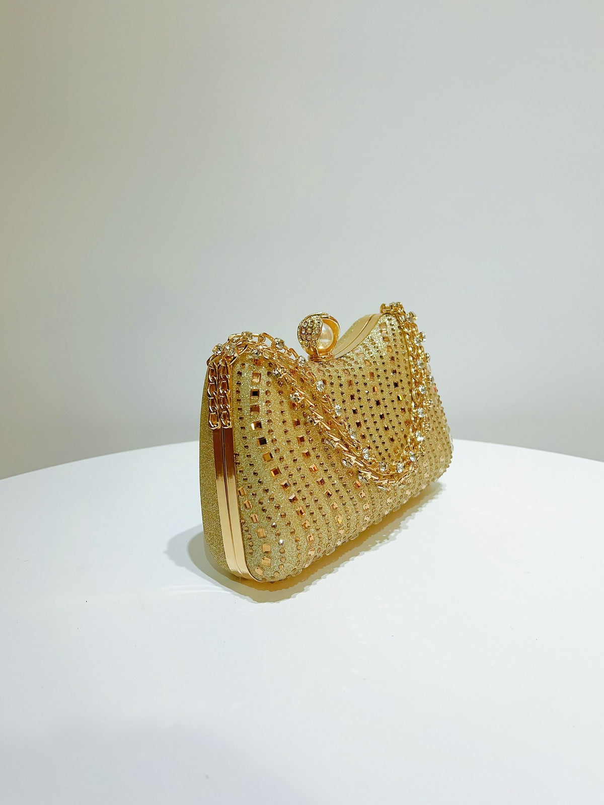 New Cross-border European and American Retro Style Fashion Diamond Bag Rhinestone Handbag Chain Bag High-end Sense Crossbody Evening Bag