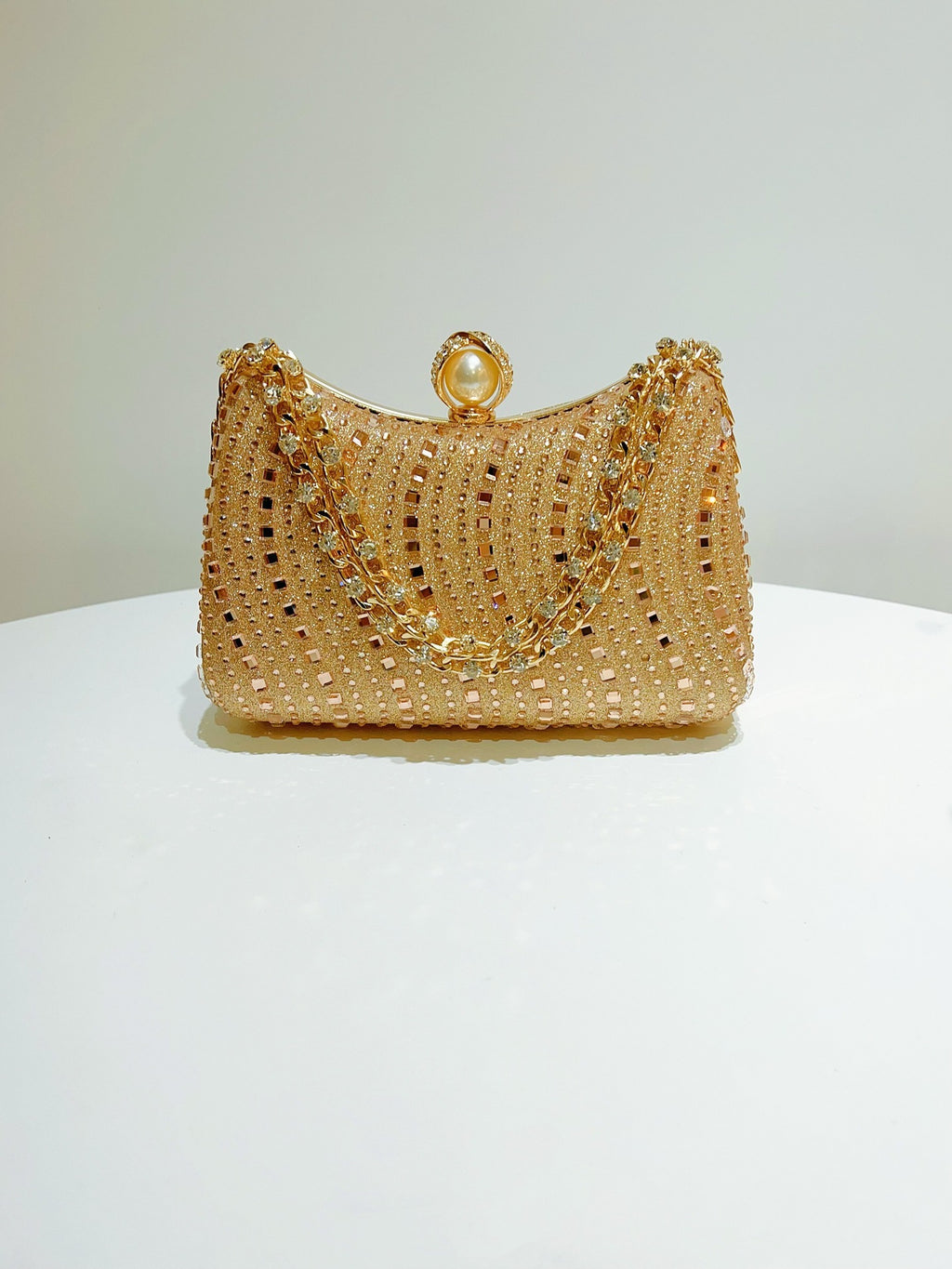 New Cross-border European and American Retro Style Fashion Diamond Bag Rhinestone Handbag Chain Bag High-end Sense Crossbody Evening Bag