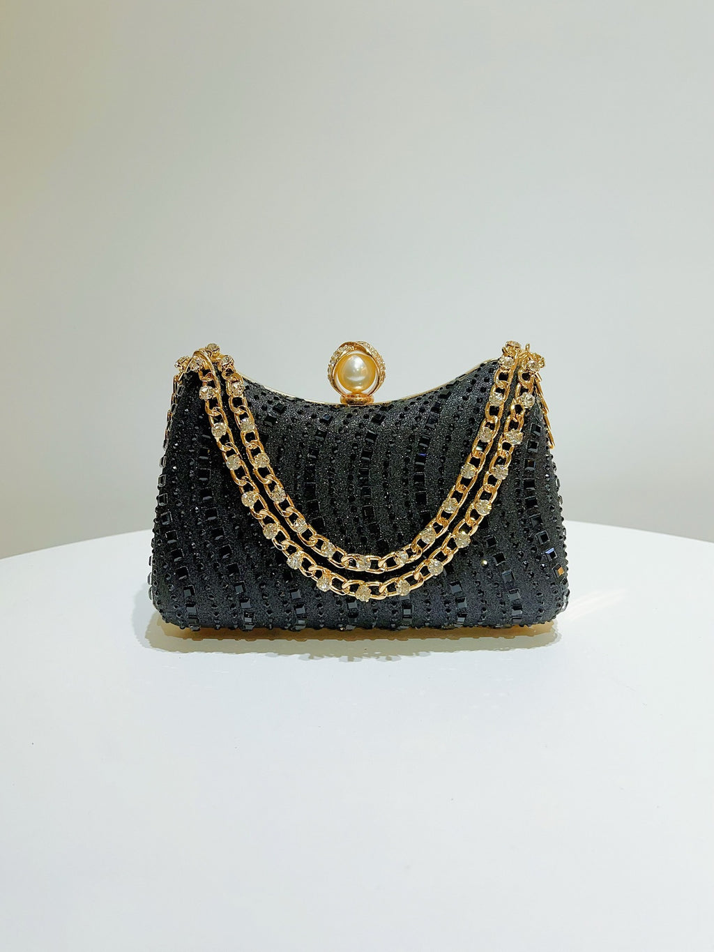 New Cross-border European and American Retro Style Fashion Diamond Bag Rhinestone Handbag Chain Bag High-end Sense Crossbody Evening Bag