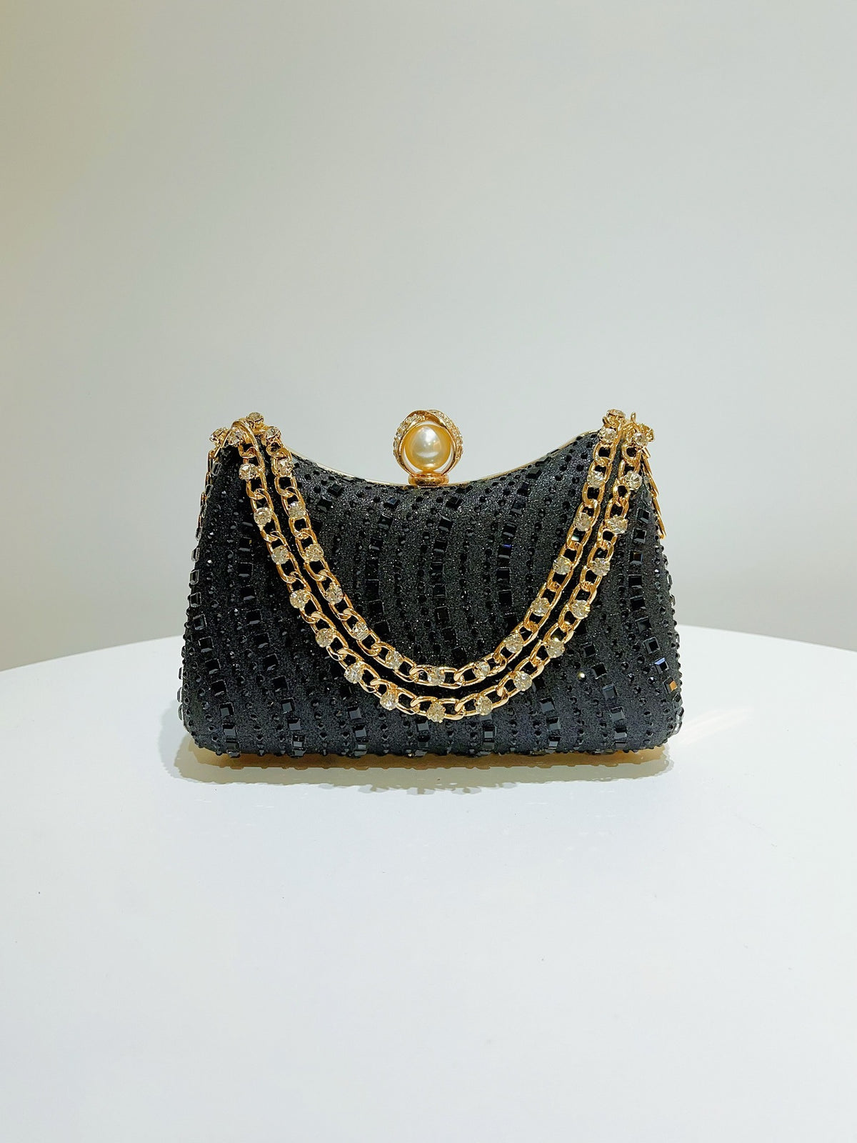 New Cross-border European and American Retro Style Fashion Diamond Bag Rhinestone Handbag Chain Bag High-end Sense Crossbody Evening Bag
