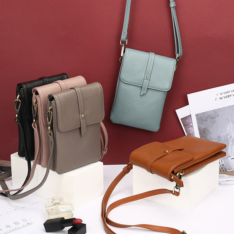Foreign Trade Japanese-Style New Leather Bag for Women, Ultra-Thin Envelope Clutch, Large Capacity, Simple and Fashionable Crossbody Shoulder Bag