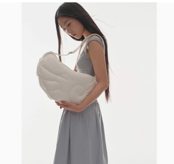 Spot Korean Style Angel Wings Shape Adjustable Shoulder Strap Single Shoulder Crossbody Bag Armpit Bag Embroidered Bag