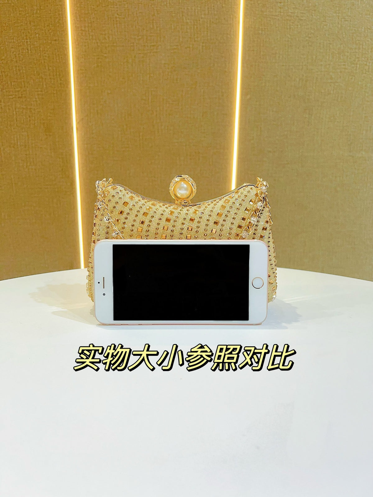 New Cross-border European and American Retro Style Fashion Diamond Bag Rhinestone Handbag Chain Bag High-end Sense Crossbody Evening Bag