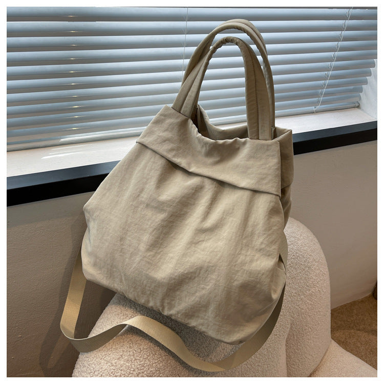 lulul Women's Casual Bag Ultra Light Large Bag Nylon Cloth Handbag Student Class Shoulder Crossbody Bag Canvas Bag