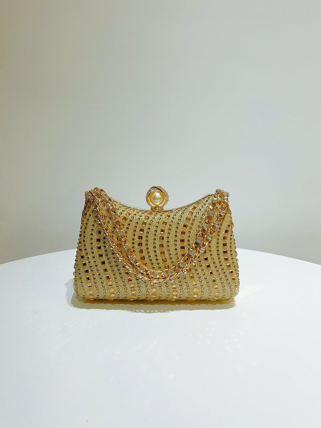 New Cross-border European and American Retro Style Fashion Diamond Bag Rhinestone Handbag Chain Bag High-end Sense Crossbody Evening Bag
