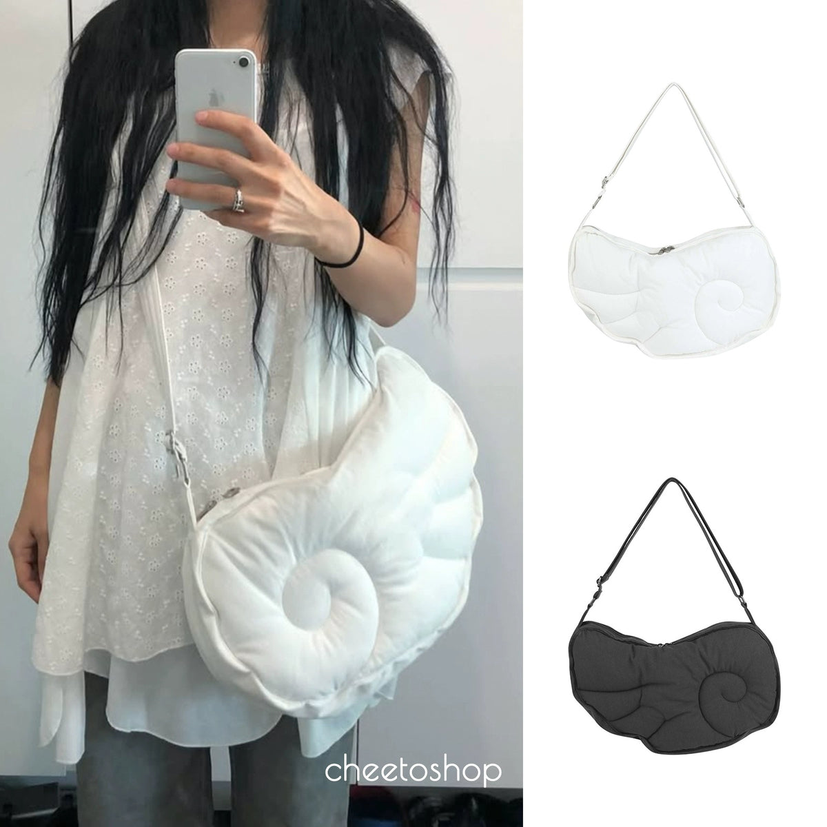 Spot Korean Style Angel Wings Shape Adjustable Shoulder Strap Single Shoulder Crossbody Bag Armpit Bag Embroidered Bag