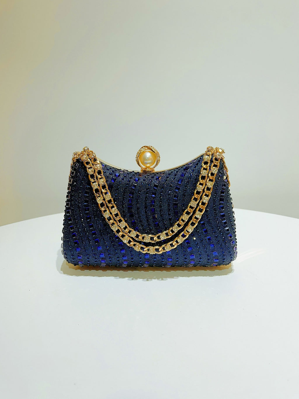 New Cross-border European and American Retro Style Fashion Diamond Bag Rhinestone Handbag Chain Bag High-end Sense Crossbody Evening Bag