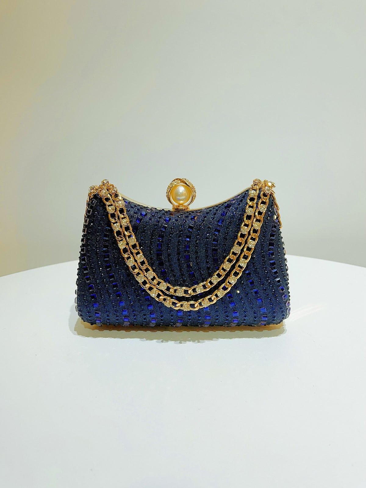 New Cross-border European and American Retro Style Fashion Diamond Bag Rhinestone Handbag Chain Bag High-end Sense Crossbody Evening Bag