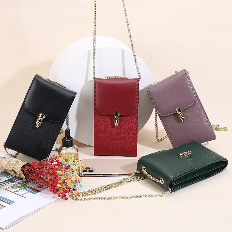 Foreign Trade Japanese-Style New Leather Bag for Women, Ultra-Thin Envelope Clutch, Large Capacity, Simple and Fashionable Crossbody Shoulder Bag