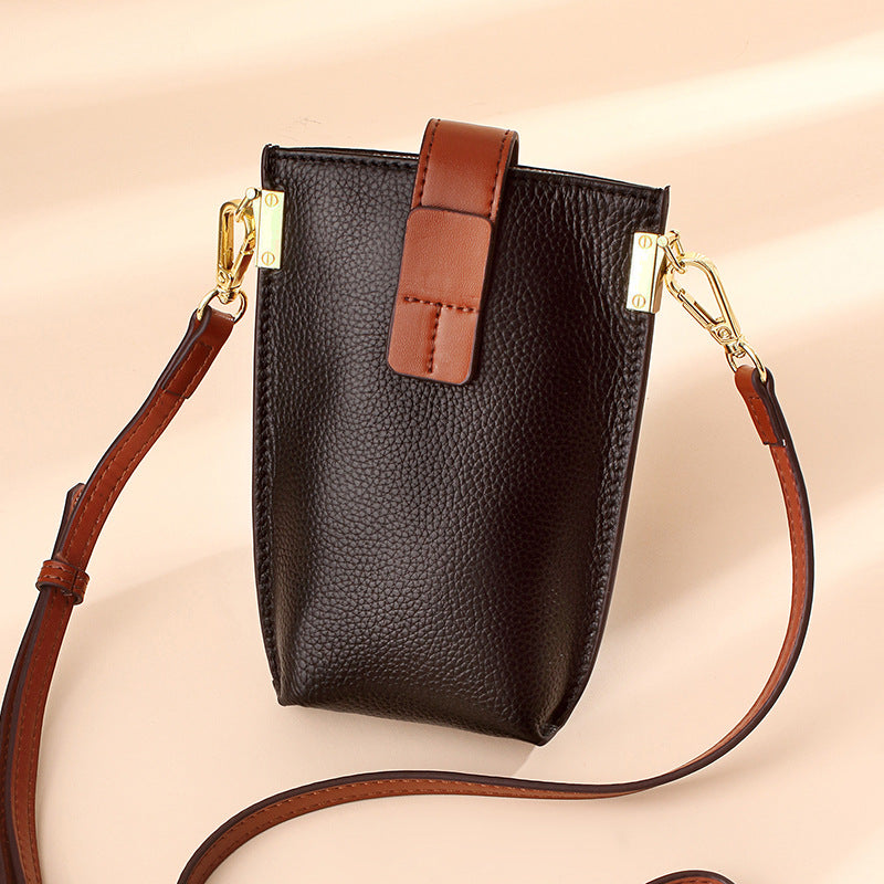 Foreign Trade Japanese-Style New Leather Bag for Women, Ultra-Thin Envelope Clutch, Large Capacity, Simple and Fashionable Crossbody Shoulder Bag
