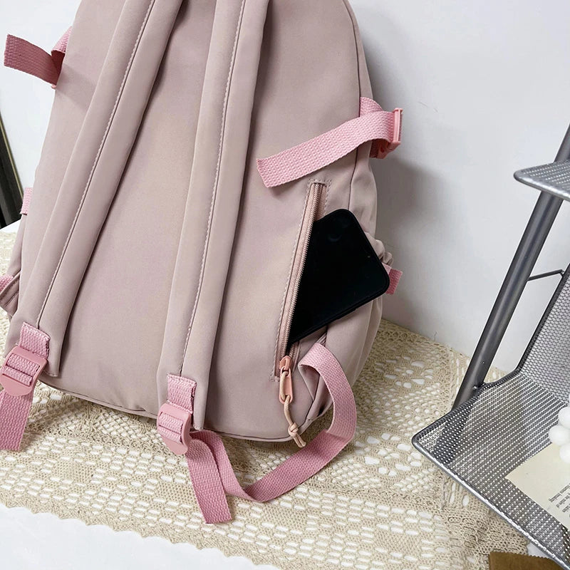 Cute Women Backpacks Waterproof Multi-Pocket Nylon School Backpack for Student Female Girls Kawaii Laptop Book Pack Mochilas