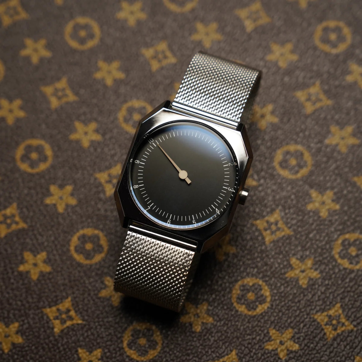 SKU Retro One Pointer Watch for Men - Vintage Style Square Quartz Watch Unique Design Fashion Wristwatch for Man Men Alloy Watch