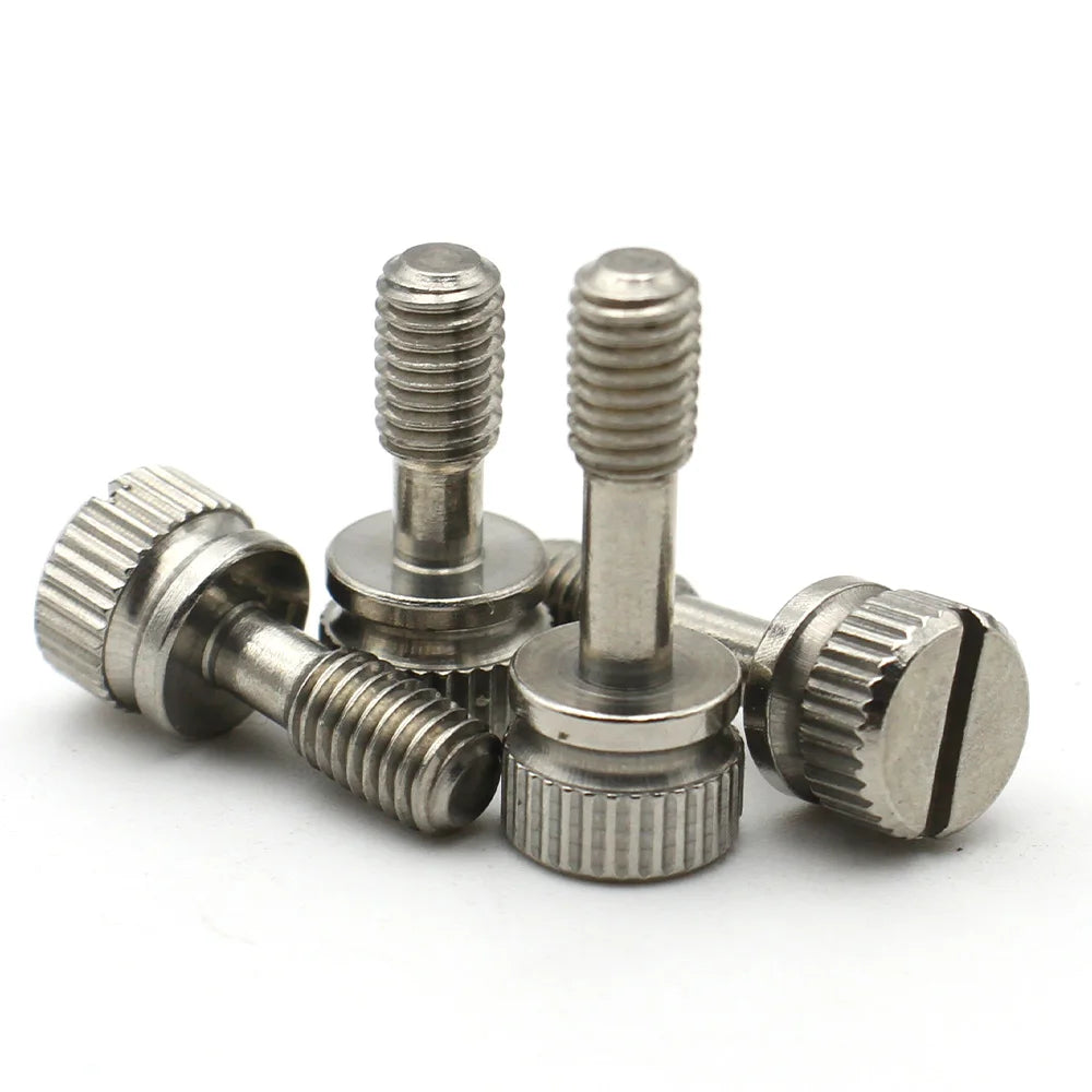 M2 M2.5 M3 M4 M5 M6 M8 304 Stainless Steel GB839 Knurled Non-Loosening Slotted Screws | Hand-Tightened Anti-Loosening Design