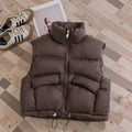 Autumn Winter Fashion Boys Girls Down Vest Solid Thick Stand Collar Waistcoat For 2-12Years Kids Outerwear Children Clothing