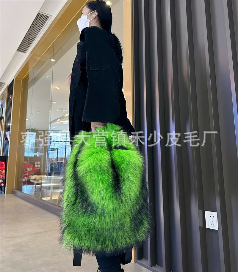 2026 NEW FASHION Y2K Faux Fur FOR Women Backpack Solid Soft Fleece Knapsack Harajuku Style Winter Ladies Bag