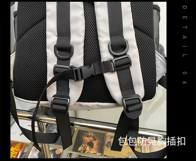 Backpack men and women cool backpack leisure junior high school students backpack personality skateboard