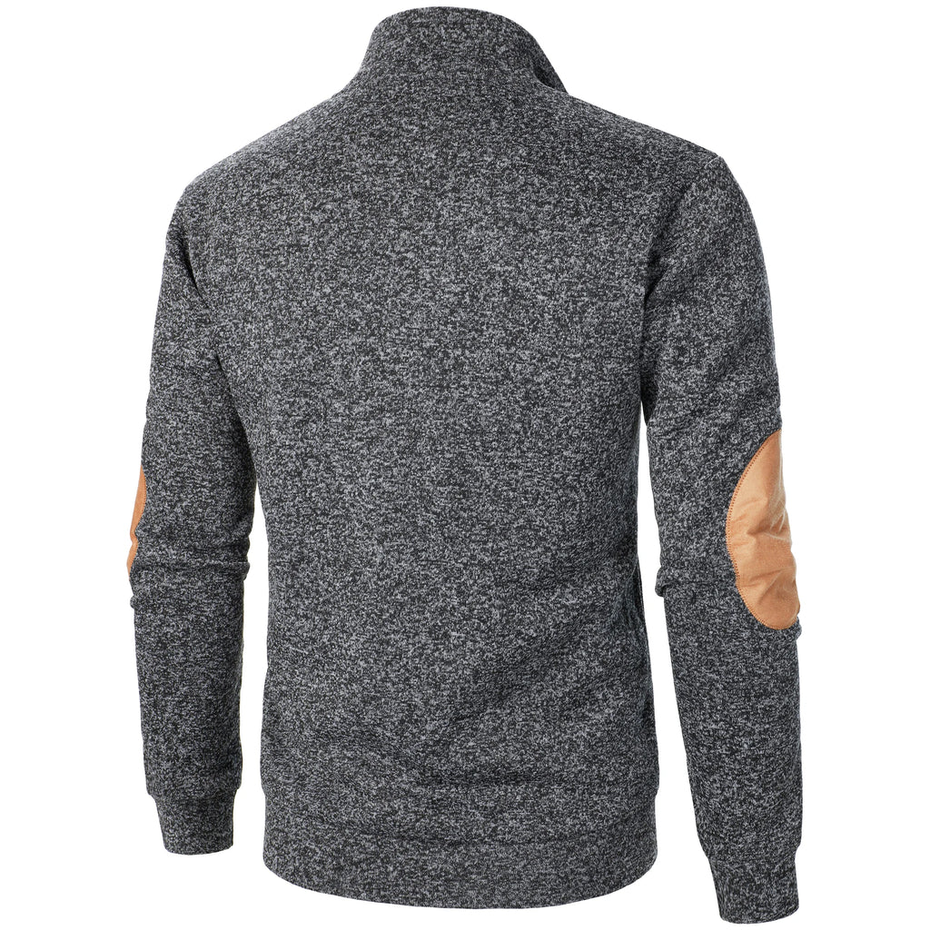Autumn and winter men's stand collar long sleeve casual knitted sweater top