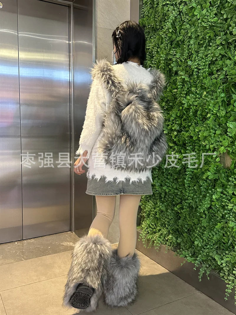 2026 NEW FASHION Y2K Faux Fur FOR Women Backpack Solid Soft Fleece Knapsack Harajuku Style Winter Ladies Bag