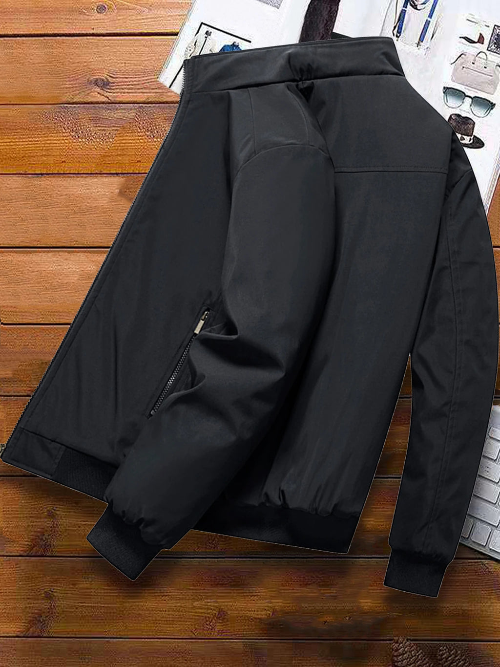Men's Casual Stand Collar Winter Jacket - Thickened Warm Coat for Autumn and Winter
