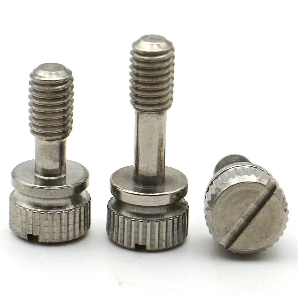 M2 M2.5 M3 M4 M5 M6 M8 304 Stainless Steel GB839 Knurled Non-Loosening Slotted Screws | Hand-Tightened Anti-Loosening Design