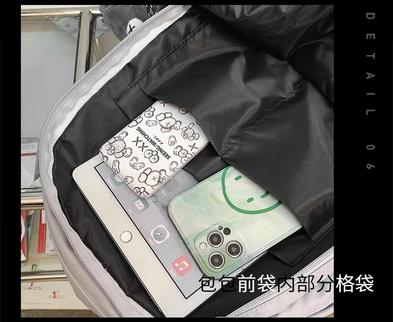 Backpack men and women cool backpack leisure junior high school students backpack personality skateboard