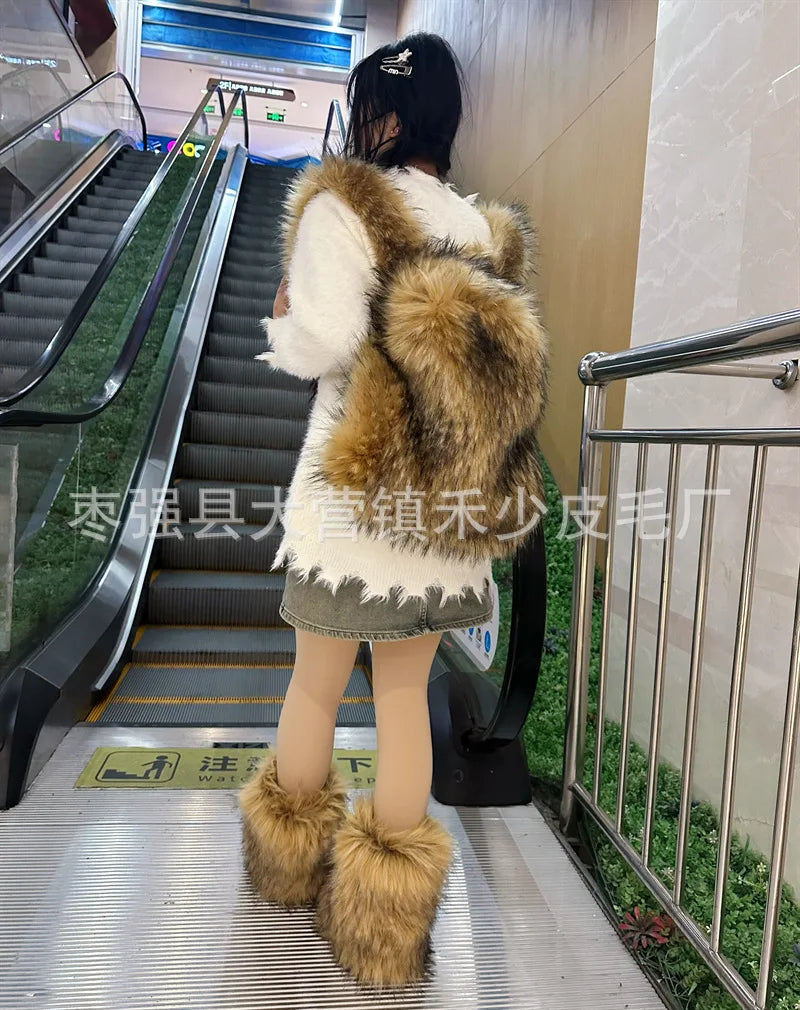 2026 NEW FASHION Y2K Faux Fur FOR Women Backpack Solid Soft Fleece Knapsack Harajuku Style Winter Ladies Bag