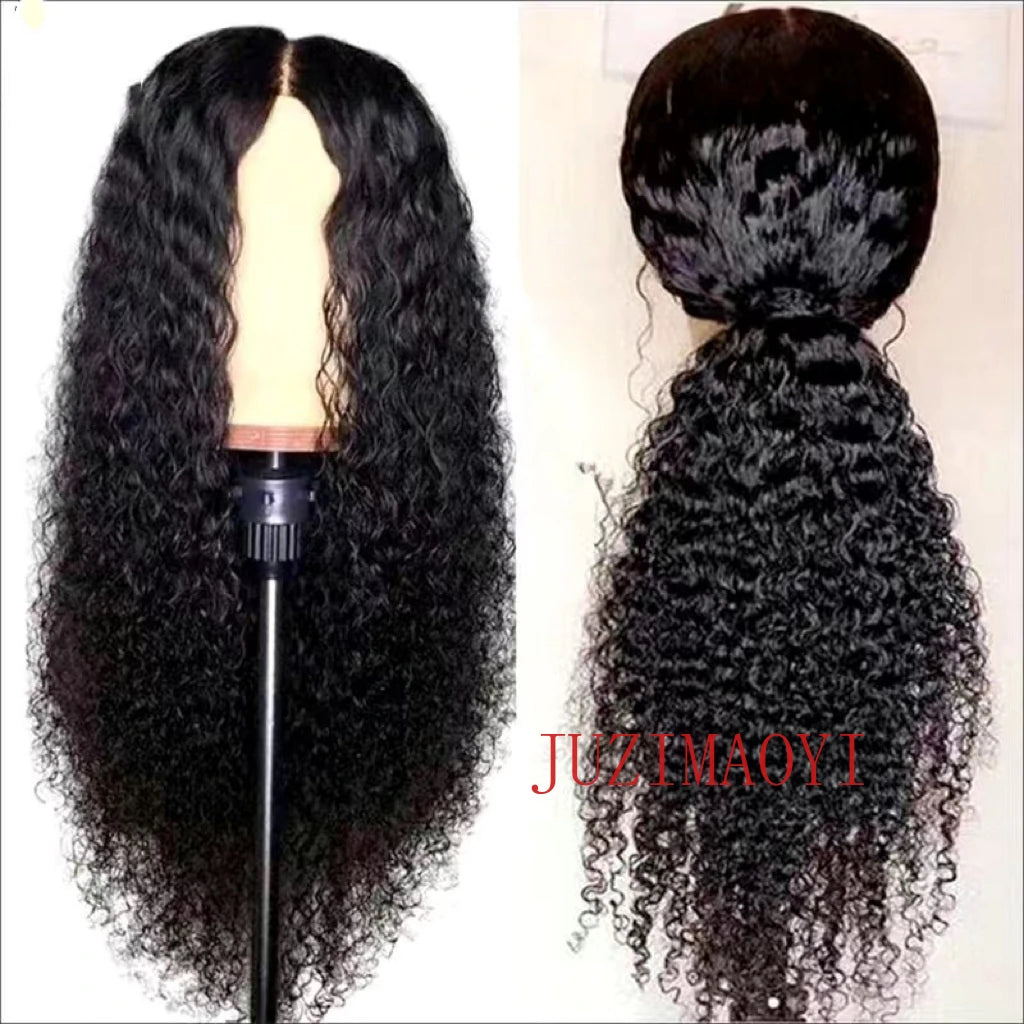 African small curls medium long curly hair corn perm chemical fiber high temperature silk Synthetic wig mechanism head cover