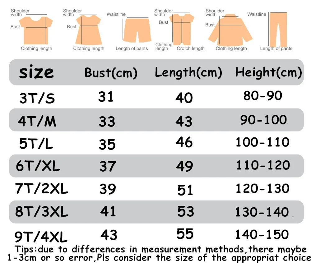 2026 Summer New Fashion Girls' Round Neck Short Sleeve Rainbow Heart Print T-Shirt Casual Summer Versatile Top Trendy Clothing