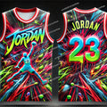 New Arrivals 2025 Jordan No. 23 Basketball Jersey Fan Special Collection Jersey Vest Men's Quick-Drying Vest Graffiti clothing