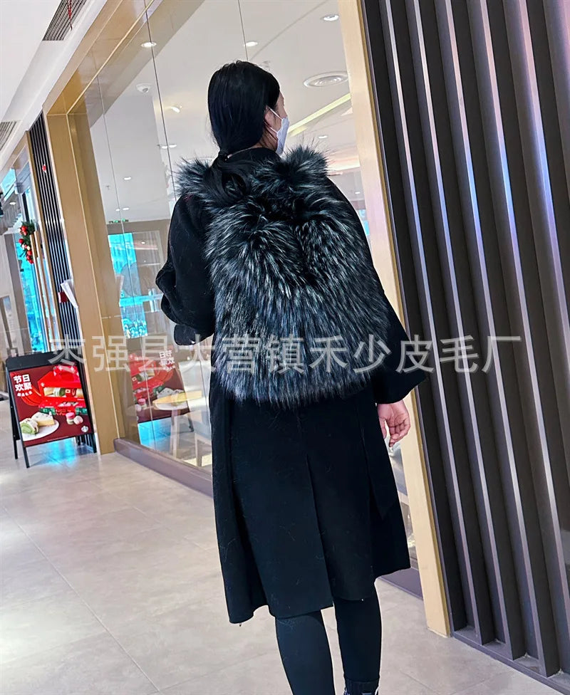 2026 NEW FASHION Y2K Faux Fur FOR Women Backpack Solid Soft Fleece Knapsack Harajuku Style Winter Ladies Bag